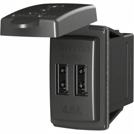 Dual USB lader kontakt eller sokkel Blue Sea Fri frakt