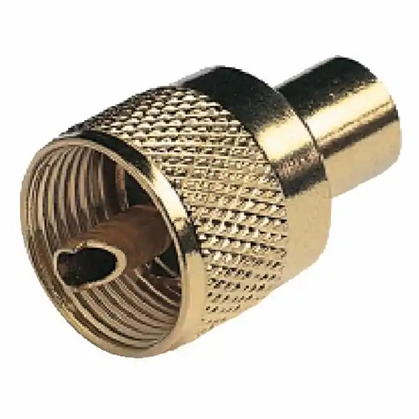 Endast denna vecka Glomex VHF-kontakt PL259 guldpläterad till 6mm kabel (RG58)