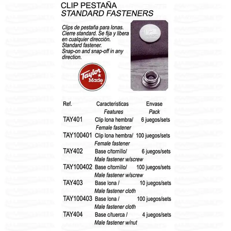 Billigare DOT FASTENER FEMALE (100pcs)
